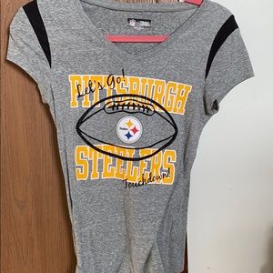 Girls Steelers tee with sparkles